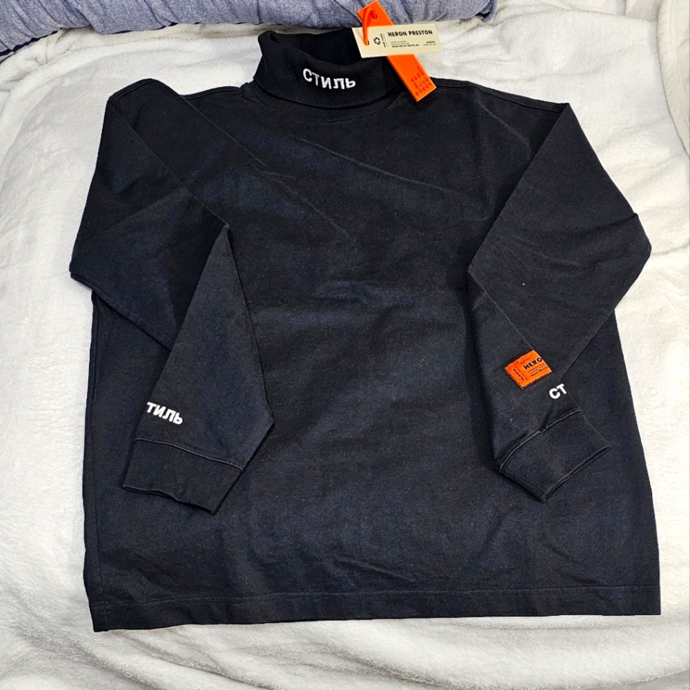 HERON PRESTON CTNMB KNIT ROLLNECK BLACK